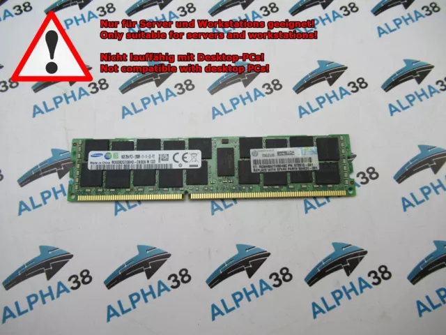 16 GB Rdimm ECC Reg DDR3-1600 RAM HP Z620 Z820 Serveur Mémoire Vive