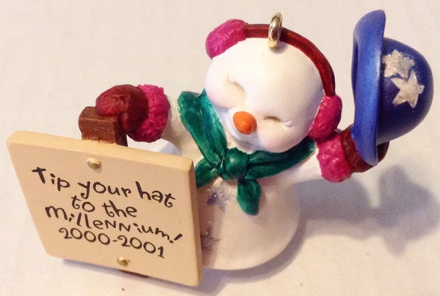 Hallmark Christmas Ornament 2000 Millennium Snowma'am Snowman