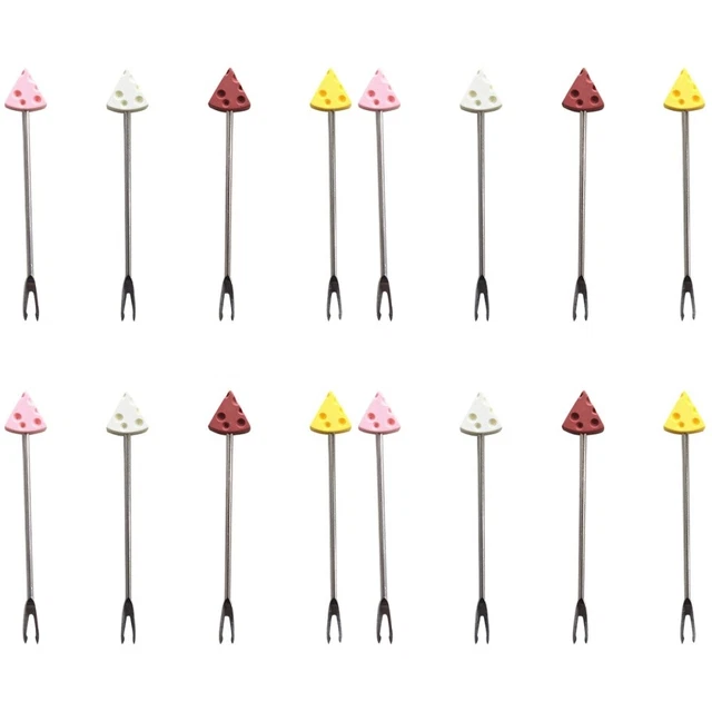 16 pz Accessorio da cucina adorabile forchette da dessert multifunzionali per stile formaggio