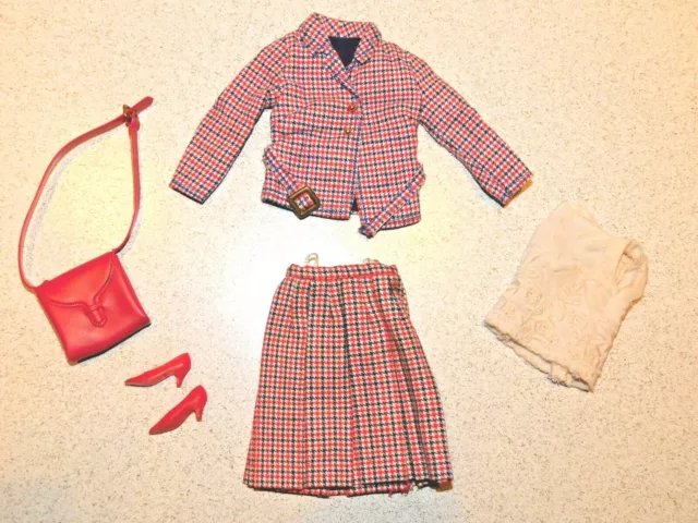 Barbie:  Francie VINTAGE Complete CHECK MATES Outfit!