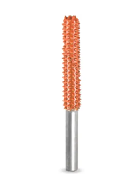SABURR TOOTH 1/4" Cylinder Burr Bit Ex-Coarse (Orange) - 1/4" Shank - 14C14-90
