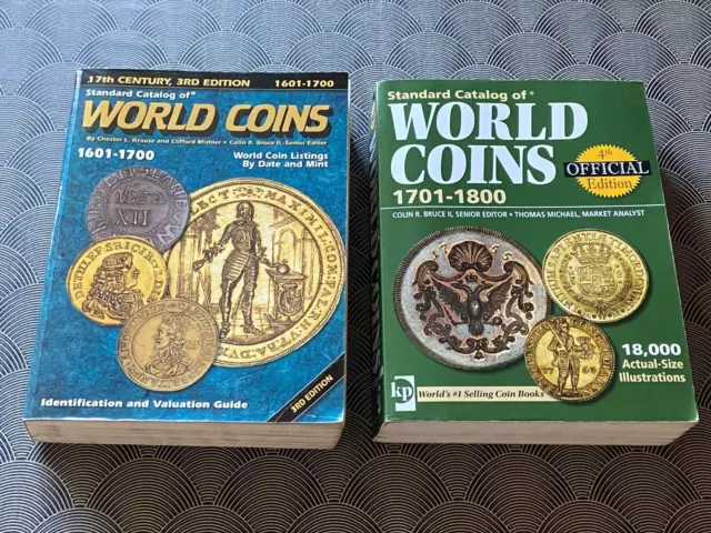 Lot De 2 Catalogue Cotations World Coins 1601 1700 Et 1701 1800