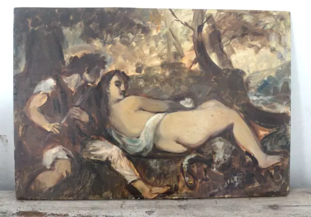 Mid 20th century Titian oil painting study by Edgar Kohler