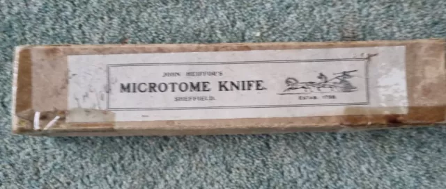 Vintage Microtome Knife - John Heiffor Of SHEFFIELD- IN NEED OF TLC