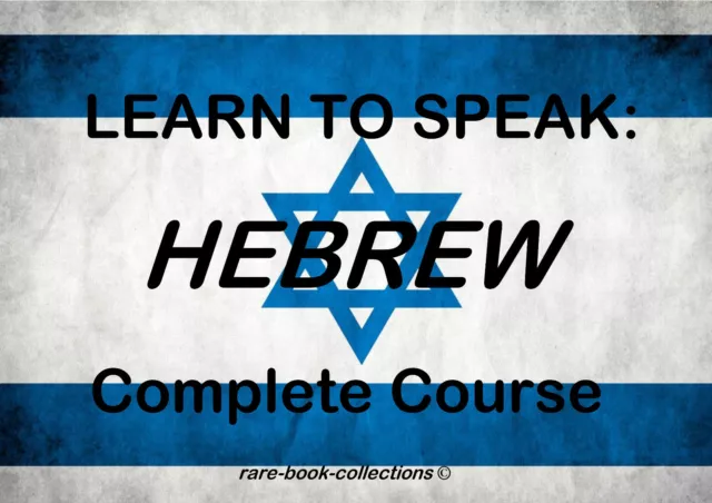 Learn Hebrew Fast - Spoken Language Course On Dvd- Book & 22 Hrs Audio Mp3 Speak