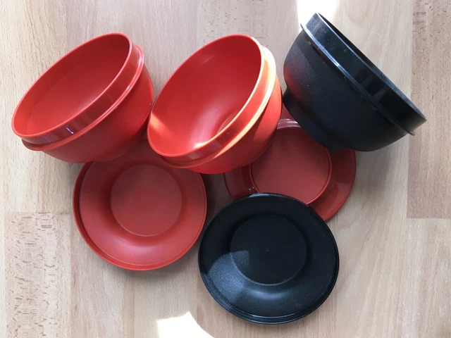 Lot De 4 Boîtes/bols Tupperware Gamme Flash - Multicouleur, Très Bon état