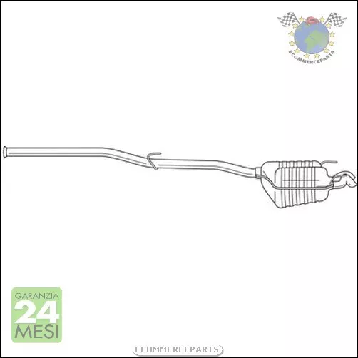 Silenziatore Marmitta Posteriore Sigam per MERCEDES CLASSE C 220 200 bv1