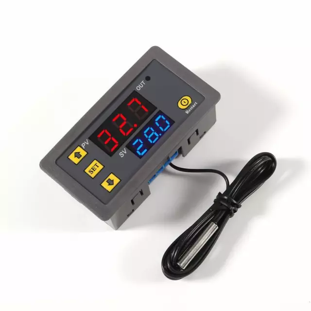 12V Hydroponics Digital Temperature Thermostat Controller -55~120℃ W3230 USA