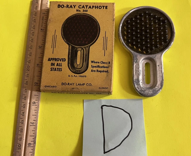 NOS Do-Ray Cataphote 260 AMBER Glass Reflector Chevrolet GM Accessory 30’s 40's NOS Do-Ray Cataphote 260 AMBER Glass Reflector Chevrolet GM Accessory 30’s 40's