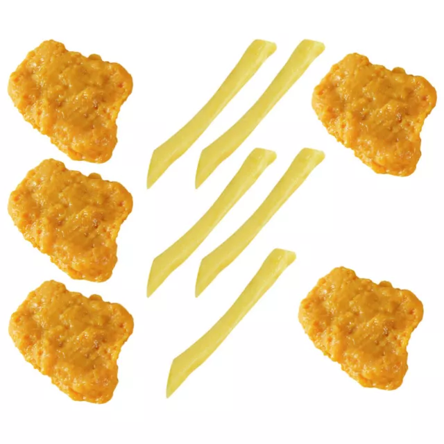 1 Set of Simulated Chicken Fries Fried Chicken Nuggets Props Small Chicken