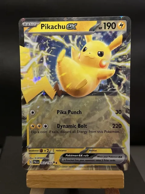 Pokemon Card Pikachu EX 063/193 Paldea Evolved Half Art Double Rare NM