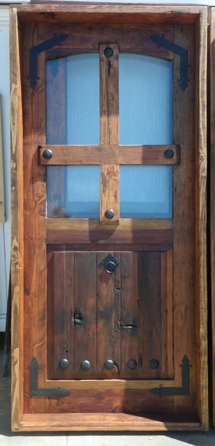 Rustic reclaimed solid lumber Dutch top door farmhouse wineroom castle storybook