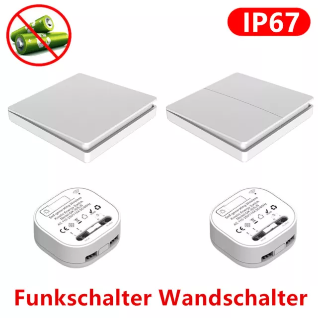 250V Mini Funk Empfänger 433mhz Funkschalter System Wandschalter Lichtschalter