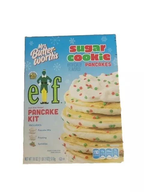 Mrs. Butterworth’s Elf Sugar Cookie Pancake Kit *Empty Box Only* for Collectors