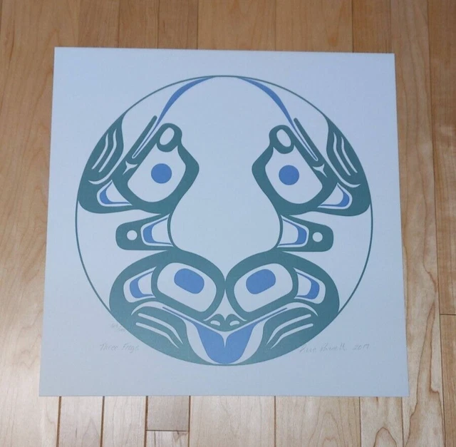 Three Frogs by Eric Parnell Haida Signed Limited Edition Print 69/100 Native Art