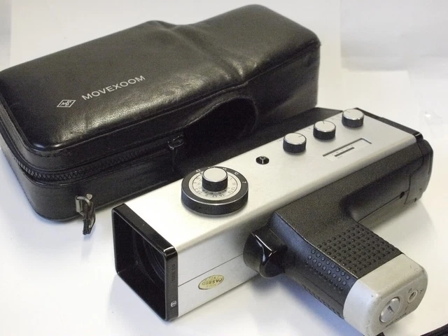 Cámara Agfa Movexoom 3000 Super 8, zoom 7-42 mm, 3 velocidades de ejecución, marco único, estuche