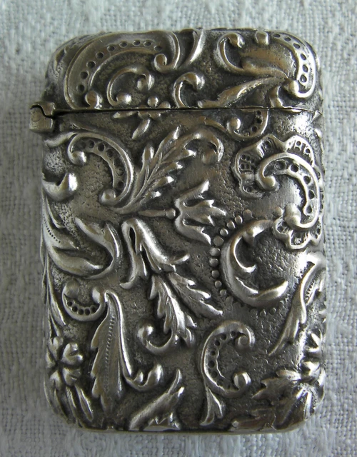 Ancienne Boîte à Pyrogène En Argent Massif - Monogrammée Constantine & Floyd Birmingham - Occasion Bon état