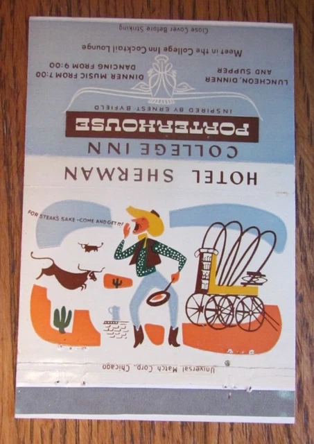 Royal Flash Matchbook Cover: College Inn Chicago, Illinois Matchcover -D19