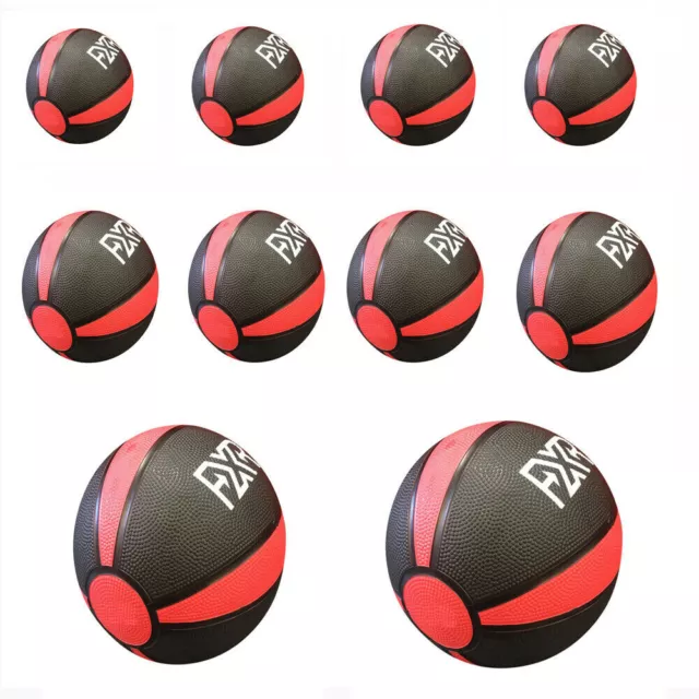 Fxr Sports Black / Red Dimple Rubber Medicine Ball (1Kg - 10Kg)