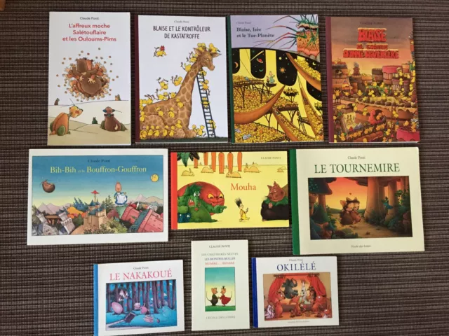 lot 10 livres CLAUDE PONTI Ecole des Loisirs couvertures souples