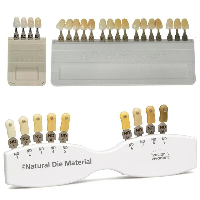 Dental Teeth Shade Guide Ivoclar Vivadent A-D 4/9/16 Color Chart IPS Natu