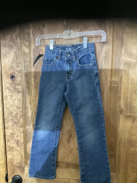 NWOT The Childrens Place Sandblasted Bootcut Denim Jeans Boys (Size 7) Adj Waist