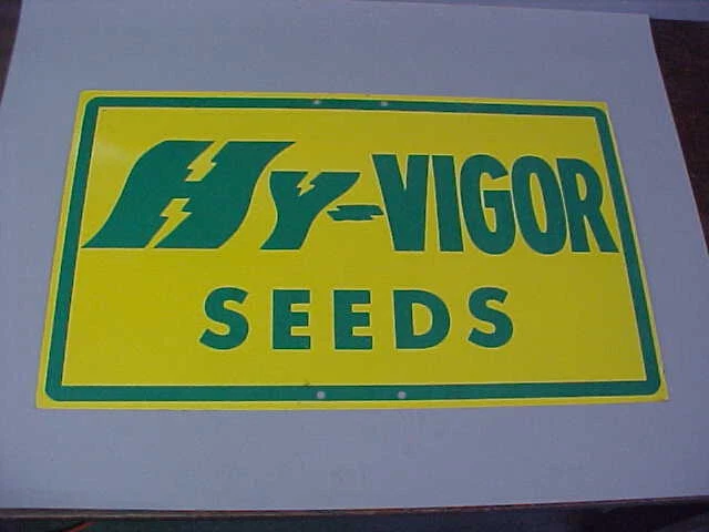 Vintage Hy-Vigor Seeds Metal Sign (No Longer In Business)  N.o.s.