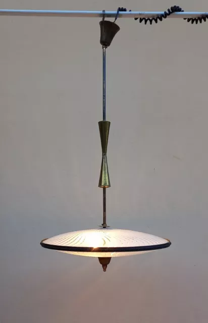 Lampadario Ciondolo O Ufo Anni 50 Originale Italy ( Fontana Arte Venini)