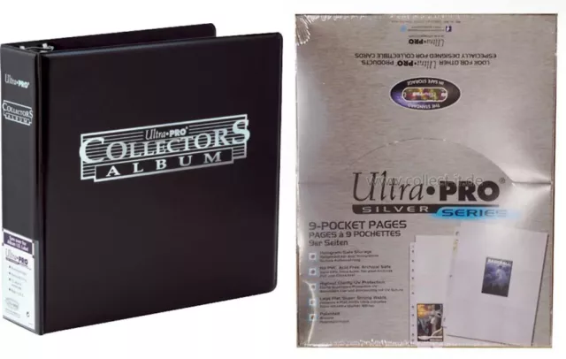 Black Collector Card Album + 50 Ultra Pro p-Pocket Ordnerseiten