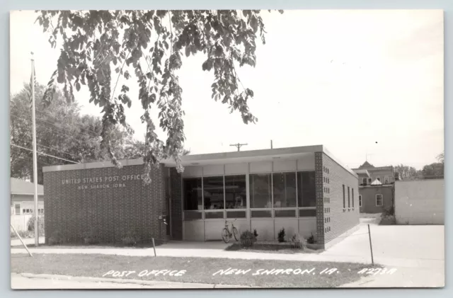 New Sharon Iowa~US Post Office~Neighborhood~1950s Real Photo Postcard~RPPC