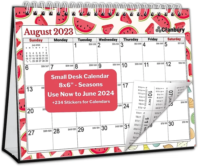 SMALL DESK CALENDAR 20232024 (Seasons) 8X6 Standing Desk Calendar