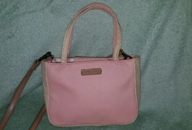 NWOT Small Fossil Purse Pink/Straw