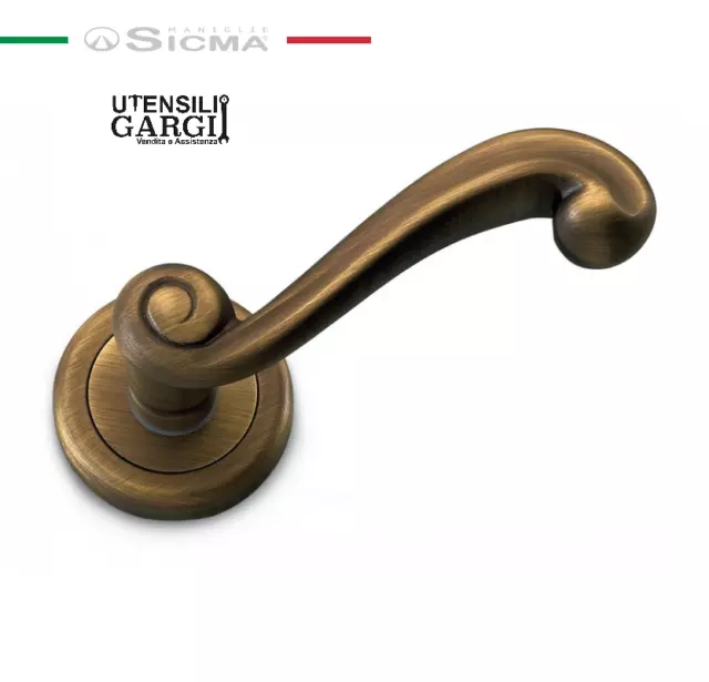 Coppia Maniglia Per Porte Con Rosetta E Bocchetta / Sicma Serie 800