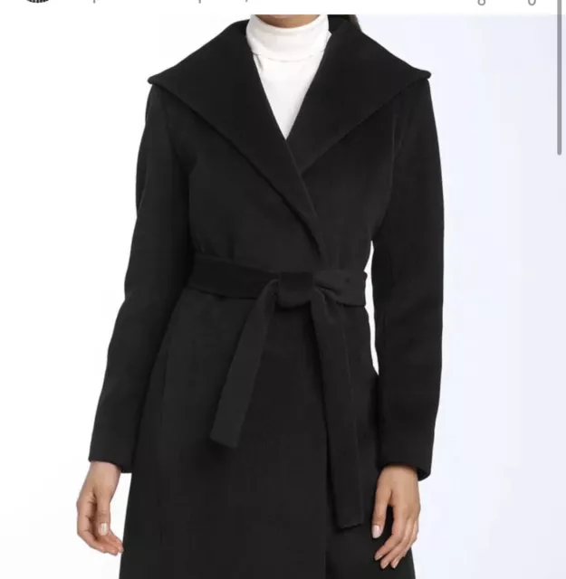 Calvin Klein Wool Angora Gray Belted Coat 6