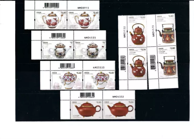 Hong Kong 2024  Museums Collection Tea Ware China  & The World Stamp X 2 Barcode