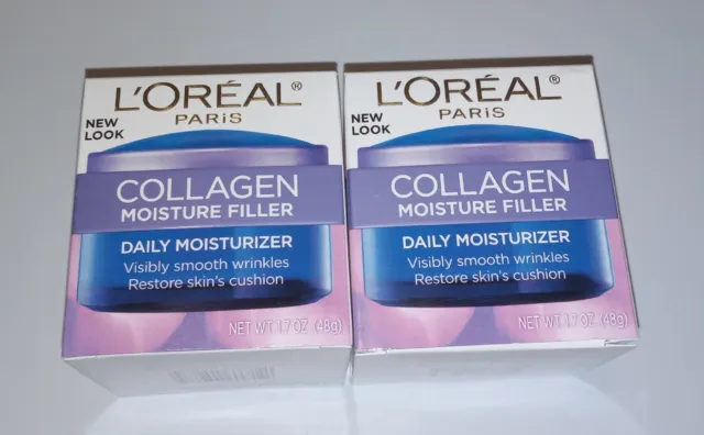 (2) L'Oreal Collagen Moisture Filler Daily Moisturizer Cream New in Box