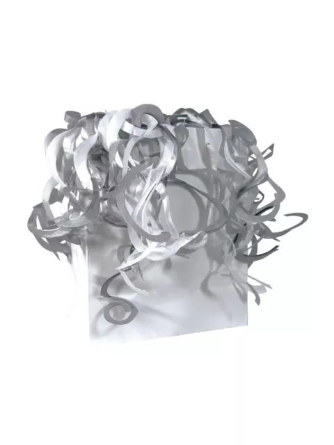 Glänzend Silber Weiß Papier Curlz für Geschenke Luftballons