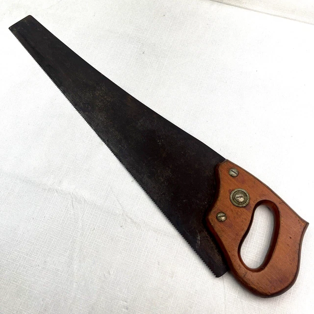 Vintage Pennsylvania Saw Corp Hand Saw 20" Cross Cut 10 TPI Light Straight Back
