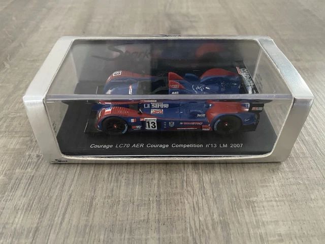 Modèle Collection S0150 état Boîte Modèle Réduit Spark Courage LC70 AER - Course Le Mans 2007 #13 Gounon/Moreau - 1:43 Spark S0150 Courage #13 Gounon Moreau