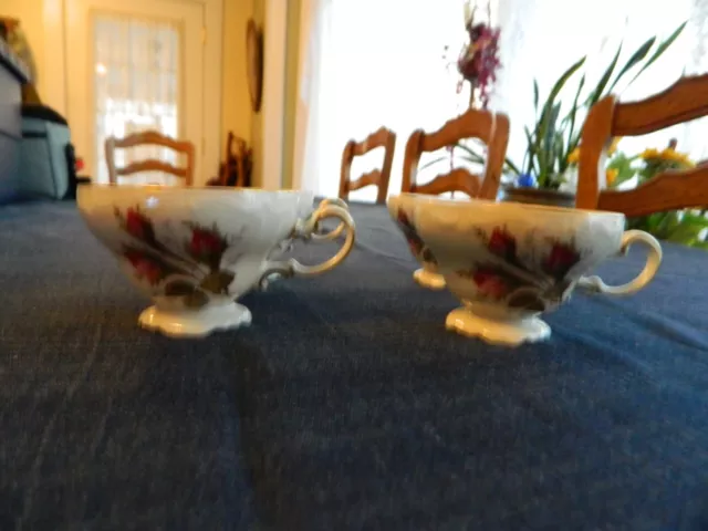 Rosenthal Pompadour Moss Rose Ivory (4) Demitasse Cups only               17-1