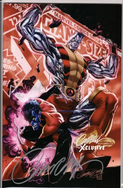 Uncanny X-Men 1C Colossus / Crawler Variant- Scott Campbell Cover Signed Coa
