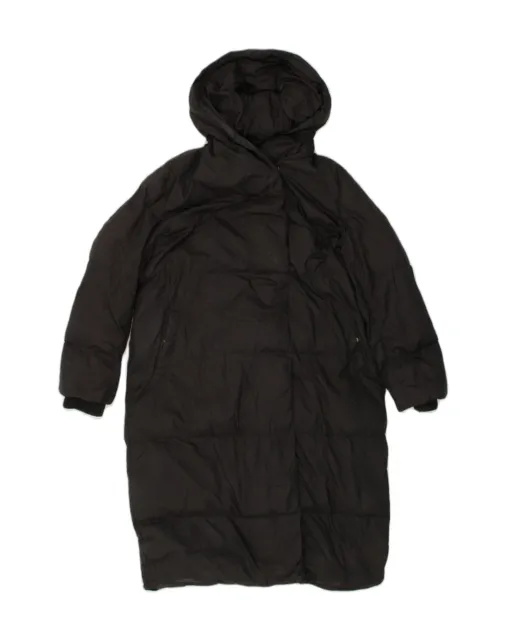 FAT FACE Womens Hooded Padded Coat UK 12 Medium Black Polyester VS02