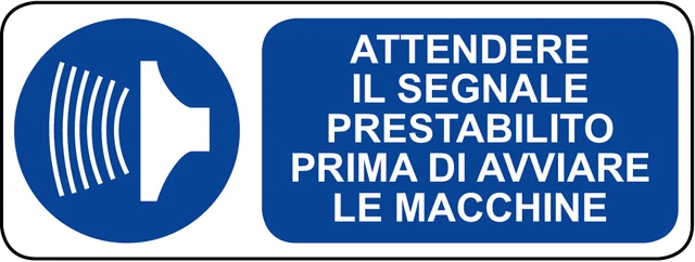 Cartello 'Suonare Il Campanello E Attendere' 400x300 Mm - Adesivo Alta Aderenza Per Parcheggio