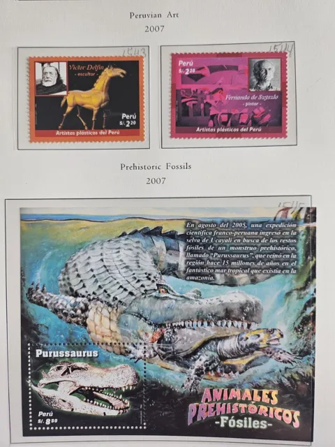 Peru 2007 MNH Near Complete Stamp Year Set (59 Stamps, 19 Souvenir Sheets/Block)