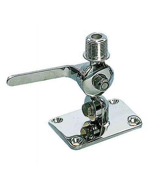 Embase d'antenne VHF inox - articulé plat pont