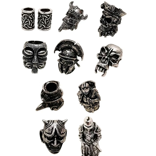 Medieval  Style Hair Tube Beads Beard Bead Norse Beads for Hair Decors