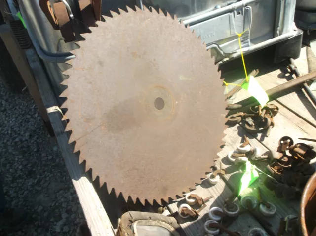 Lg Sawmill Buzz Saw Blade 22 " Diameter Solid Sawblade 1 5/8' in Hub Garden Art