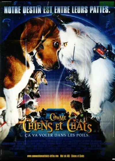 affiche du film COMME CHIENS ET CHATS 120x160 cm