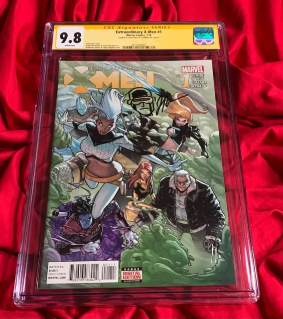 CGC SS 9.8~Extraordinary X-Men #1~Signed+Original Cyclops Art by Jeff Lemire~007