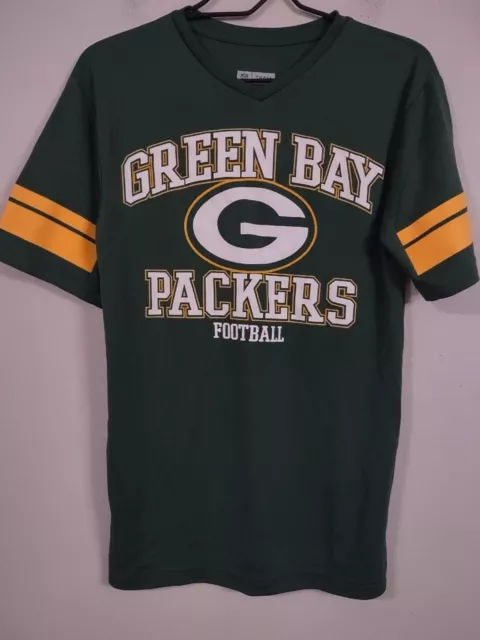 Green Bay Packers NFL Team Apparel Women’s V-Neck T-Shirt Small